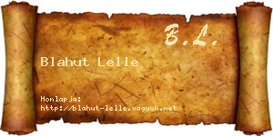 Blahut Lelle névjegykártya
